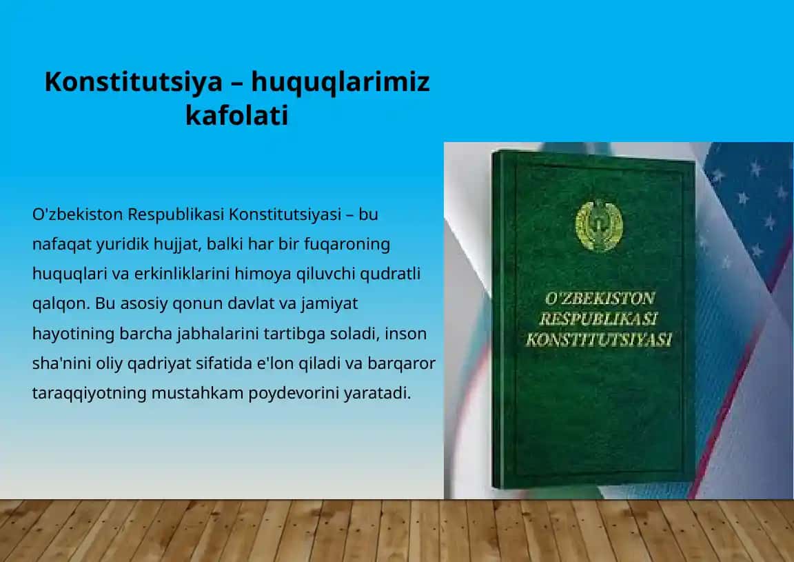 O'zbekiston Respublikasi Konstitutsiyasi