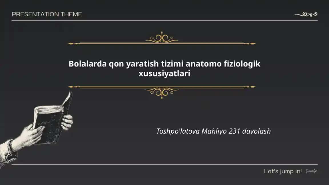 Bolalarda qon yaratish tizimi anatomo fiziologik xususiyatlari