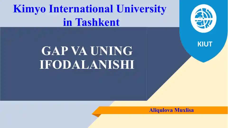 Kimyo International University
