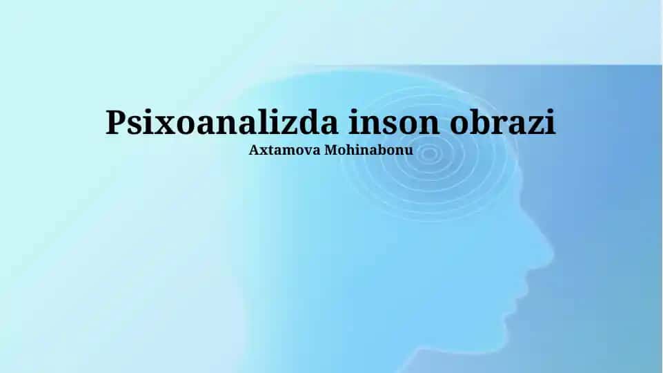 Psixoanalizda inson obrazi
