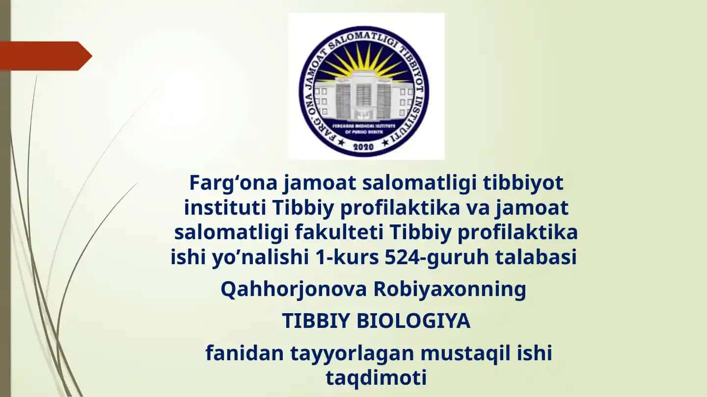 Tibbiy Biologiya