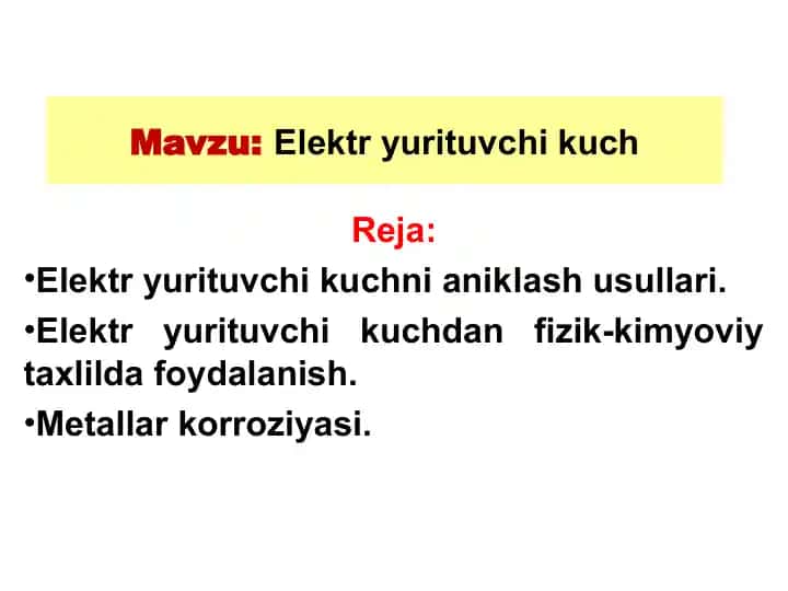 Elektr yurituvchi kuch