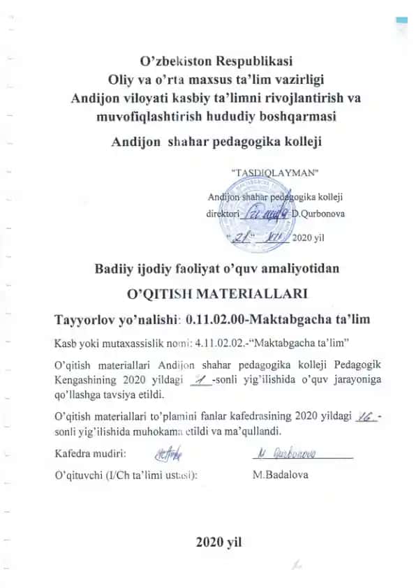 Maktabgacha yosh bolalar uchun matematik bilimlarni o‘zlash tirishga mo‘ljallangan interfaol ta’lim dasturi