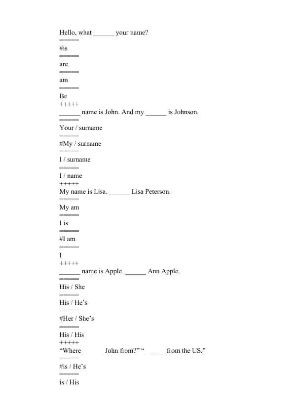 English Grammar Practice