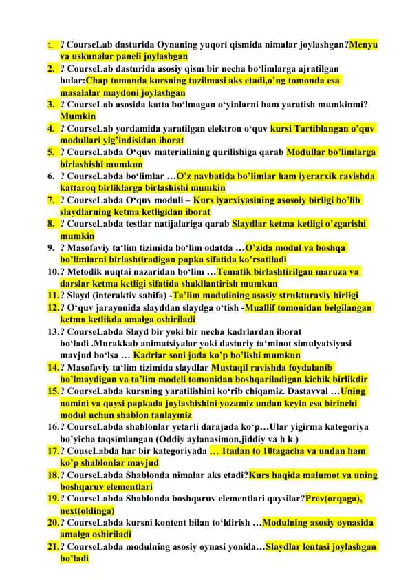 CourseLab dasturi