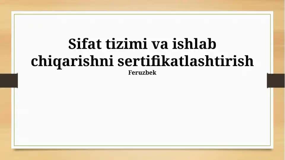 Sertifikatlash jarayoni
