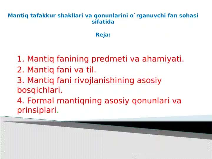 Mantiqning Ma'nosi