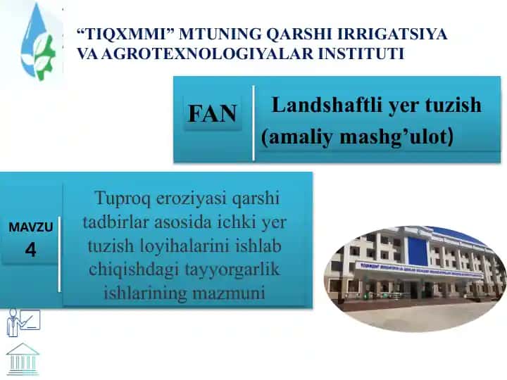 TOSHKENT IRRIGATSIYA VA QISHLOQ XO'ALIGINI MEXANIZATSIYALASH