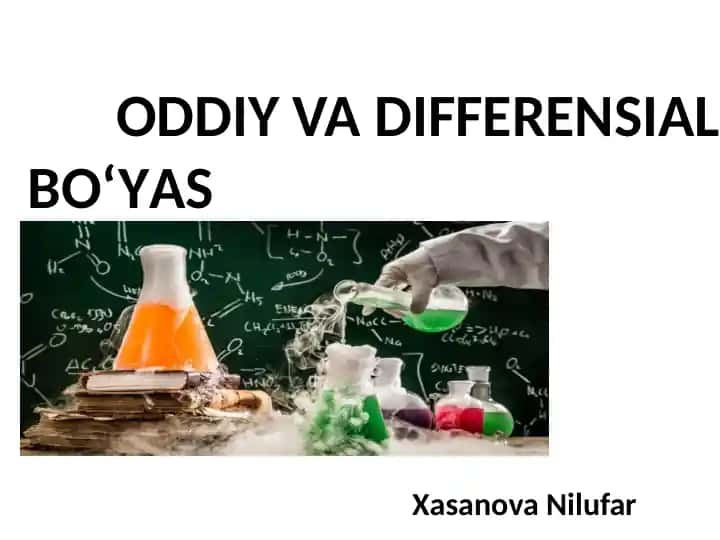 ODDIYVADIFFERENSIAL BO‘YASH
