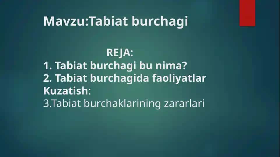 Tabiat burchagi