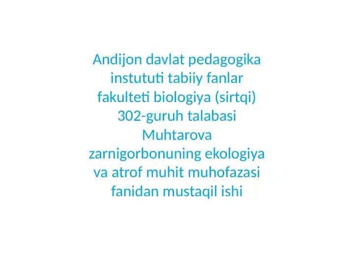 SUVNI TOZALASH USULARI