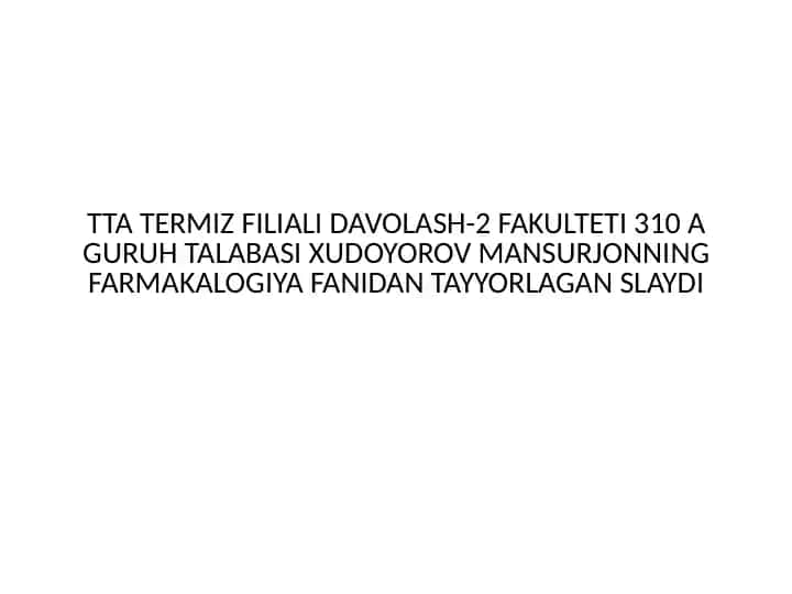 FITOPEREPARAT VA ULARNING QO`LLANISHI