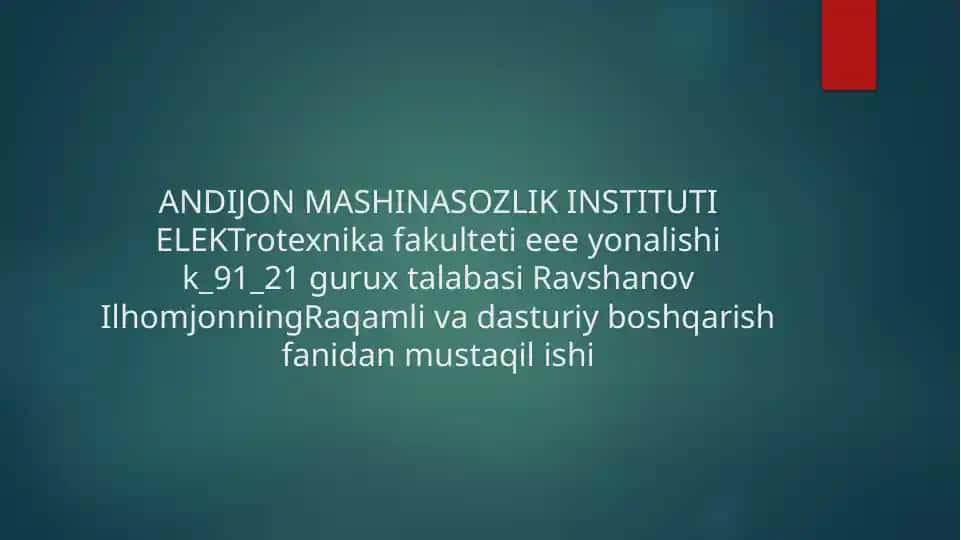 Real vaqt operatsion tizimini tanlash
