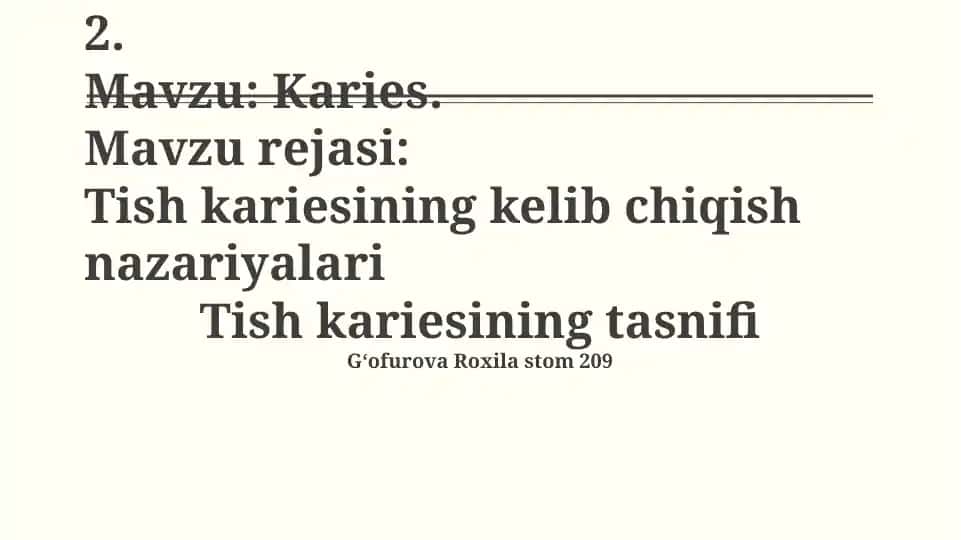 Tish kariesi