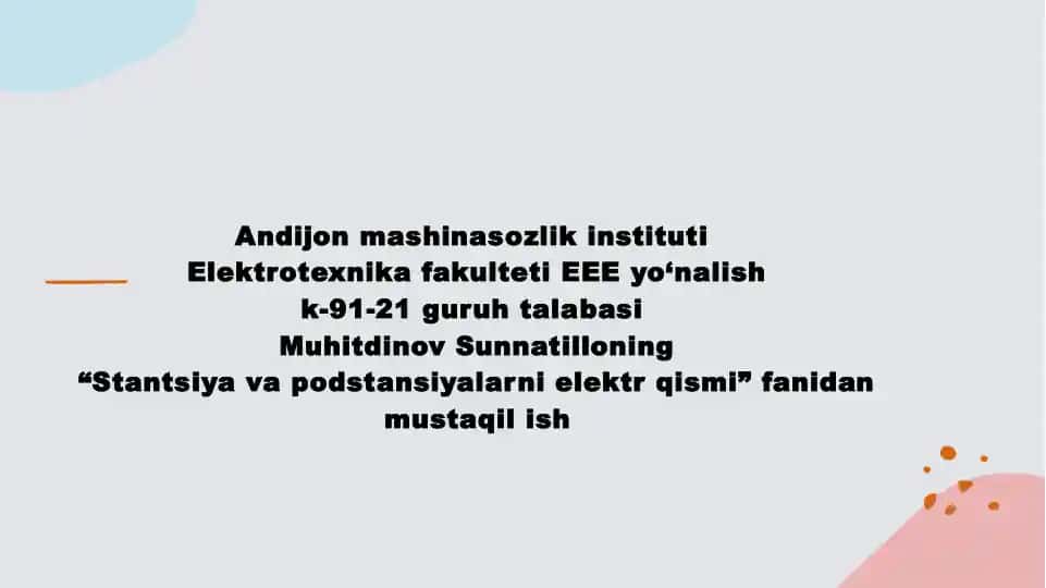 "Kuchlanish transformatorlari"