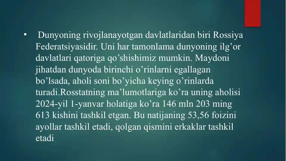 Rossiyada Gender Barqarorligi