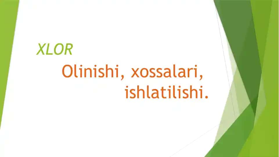 Kimyoviy Elementlar Galogenlar