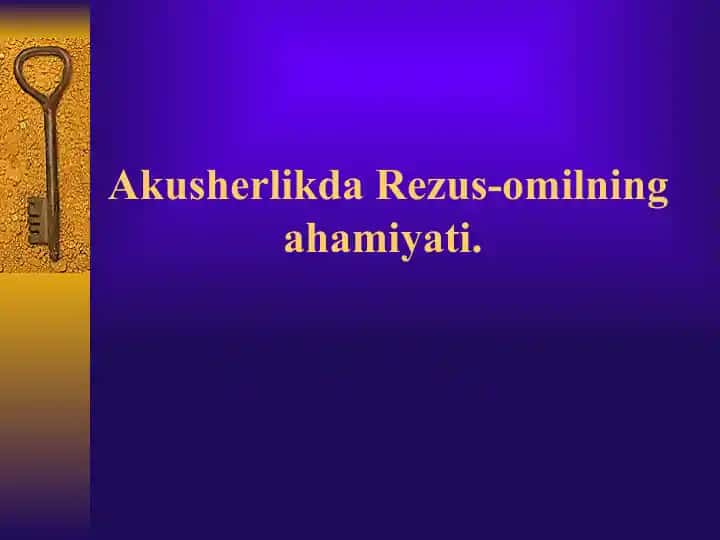 Akusherlikda Rezus-omilning ahamiyati