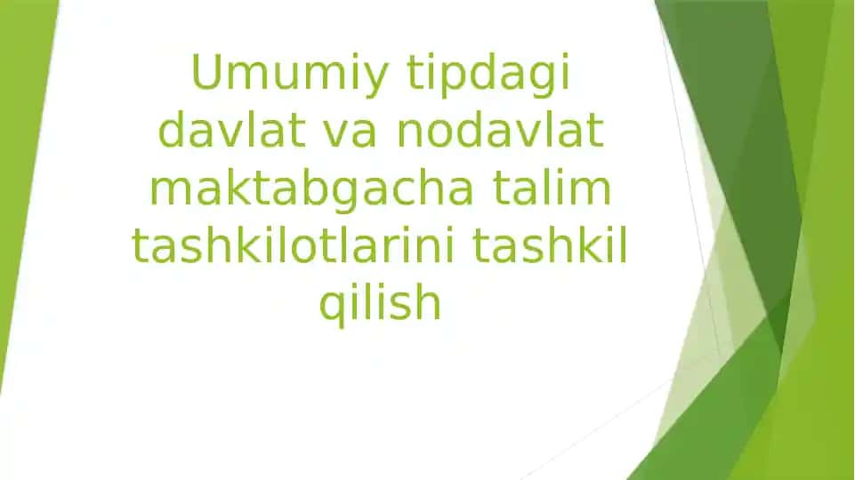 Nodavlat maktabgacha ta'lim tashkilotlari