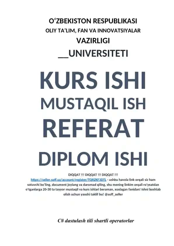 C# dasturlash tili shartli operatorlari