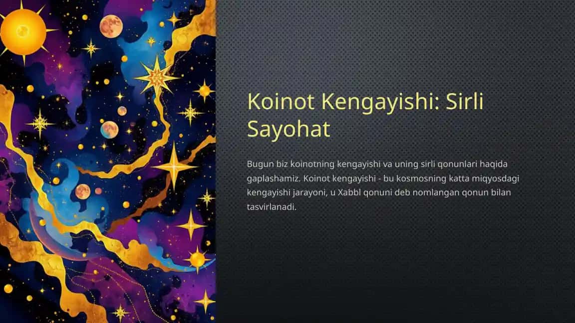 Koinot Kengayishi: Sirli Sayohat