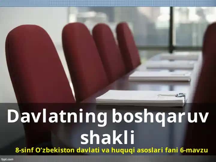 Davlatning boshqaruv shakli