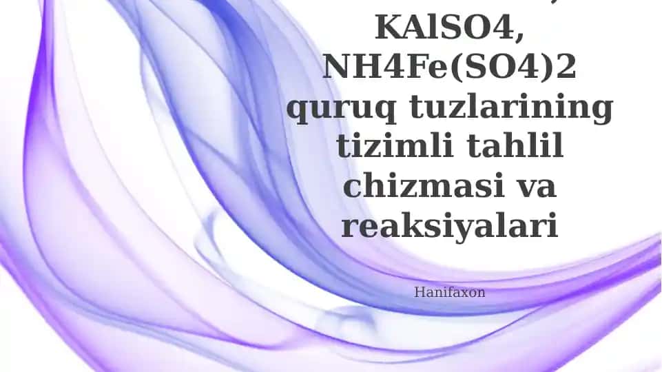 KAl(SO₄)₂ ning qoʻllanilishi