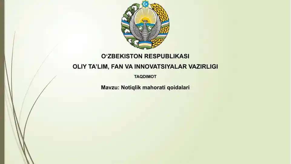 Notiqlikning asosiy qoidalari