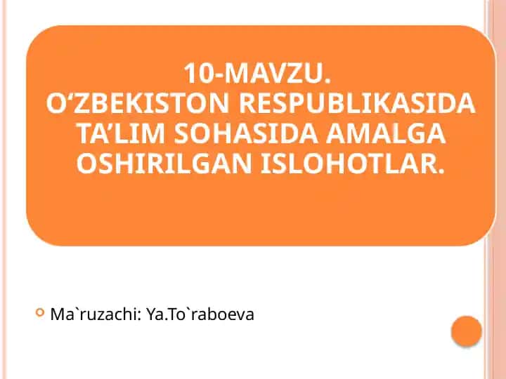 "Ta'lim sohasidagi xarajatlar"