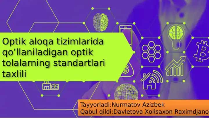 Optik Tolalar standartlari taxlili