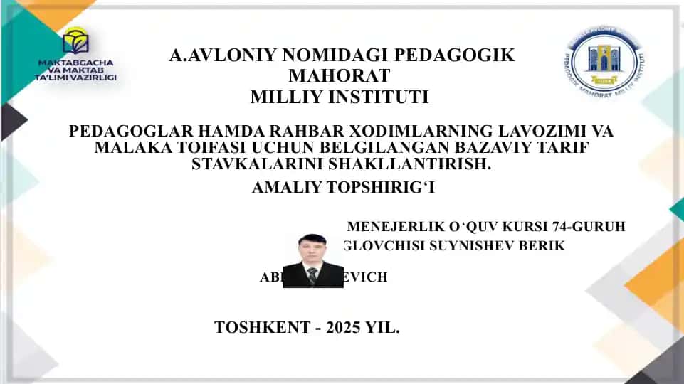 Ilg‘or pedagoelarning ish tajribalarin