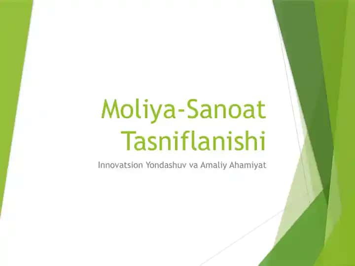 Moliya-Sanoat Tasniflanishi
