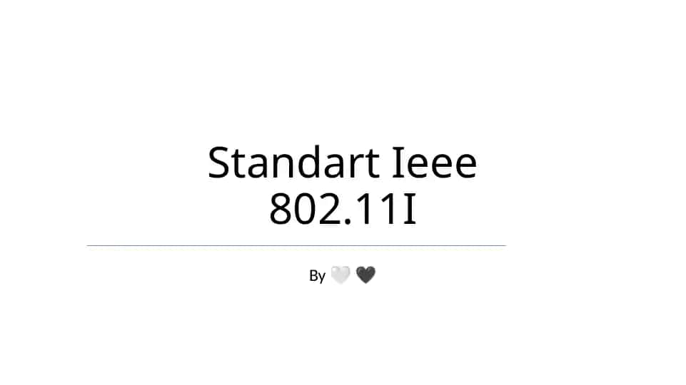 Standart Ieee 802.11I