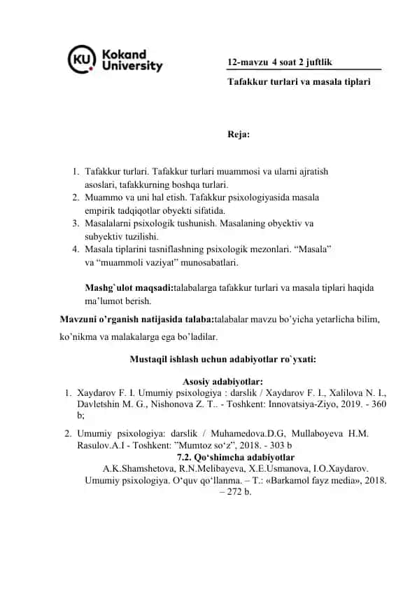 Tafakkur turlari