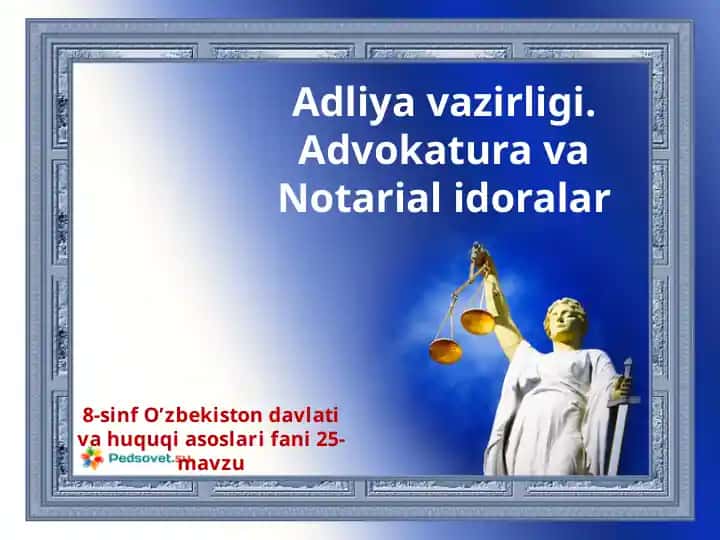 O'zbekiston davlati va huquq asoslari fani