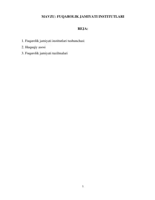 Fuqarolik jamiyati institutlari