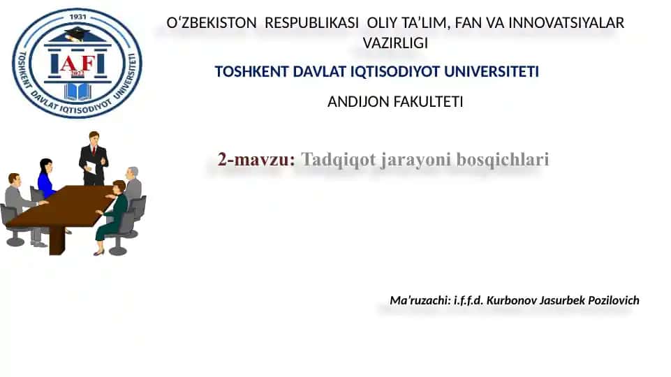 Tadqiqot jarayoni bosqichlari