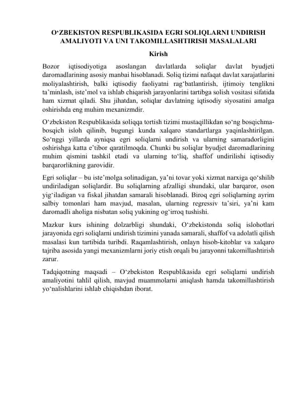 EGRI SOLIQLAR