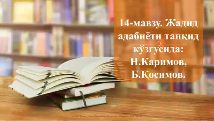 Жадид адабиёт танқид кўзгусида
