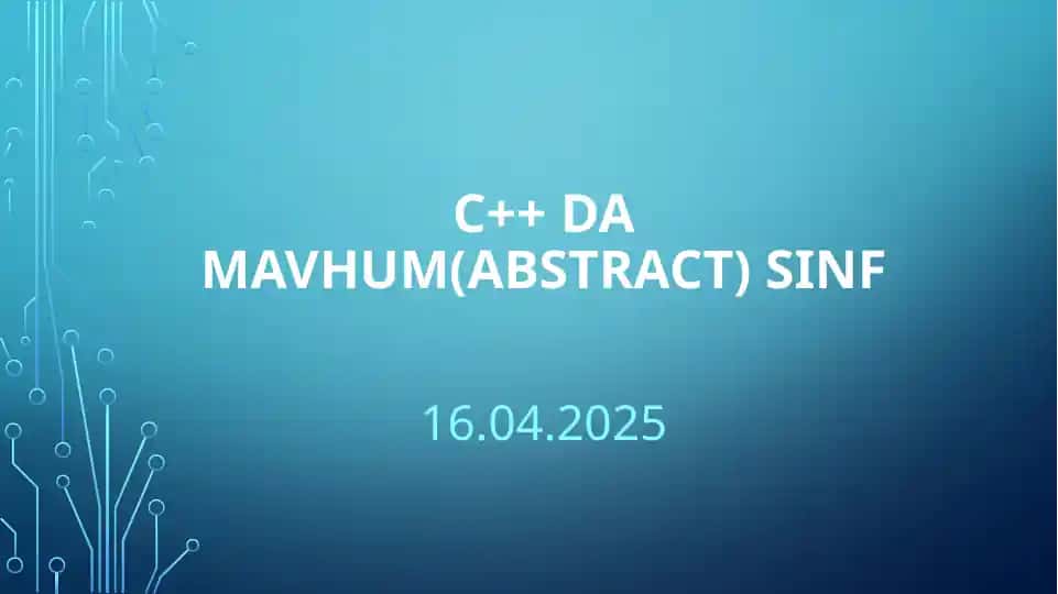 C++ damavhum(abstract)sinf