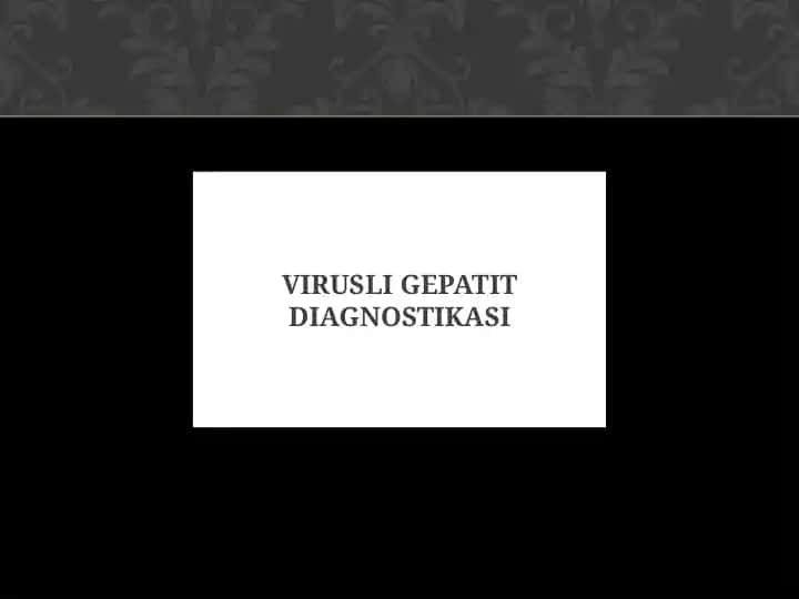 Virusli gepatit diagnostikasi