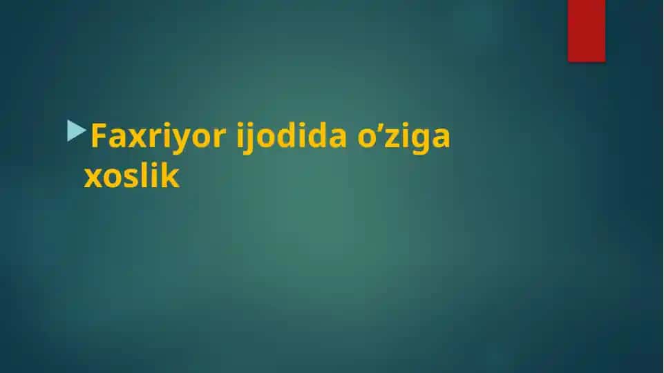 Adabiyot-so‘zorqalibadiiy tasvirlash