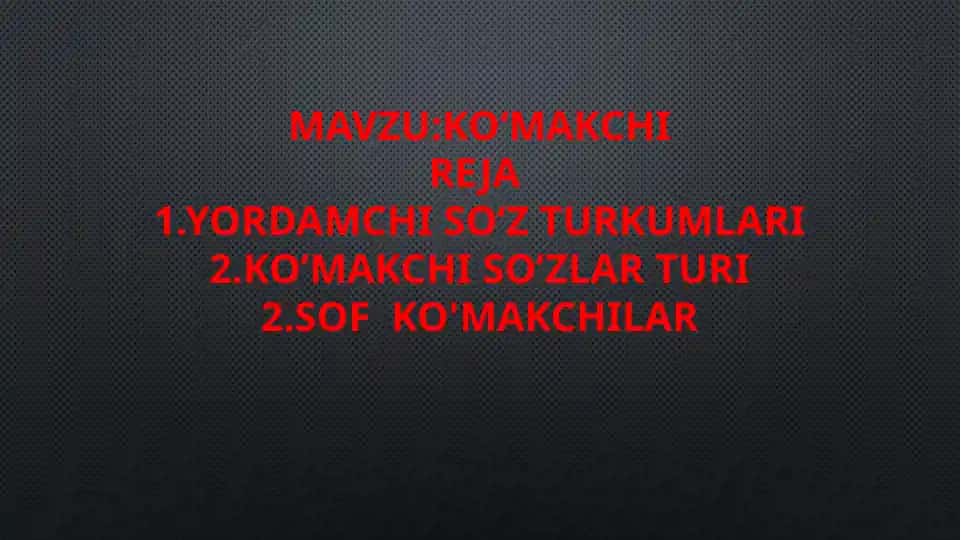 Koʻmakchi