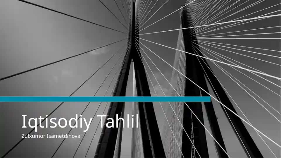 Iqtisodiy Tahlil