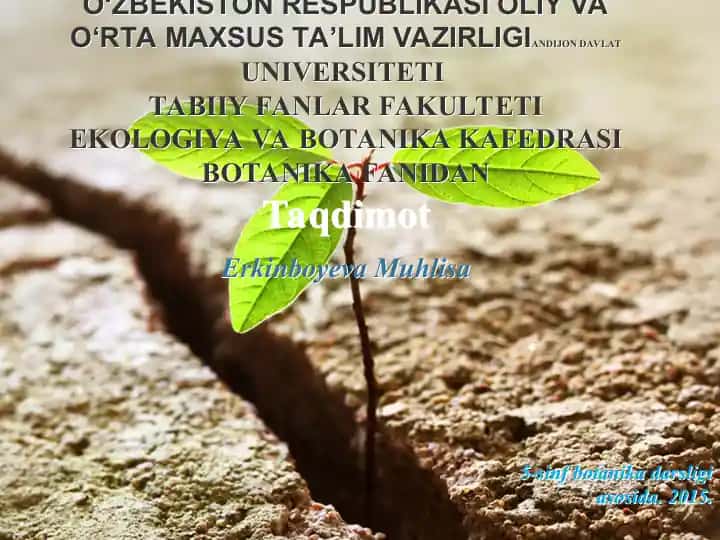 5-sinf botanika darsligi
