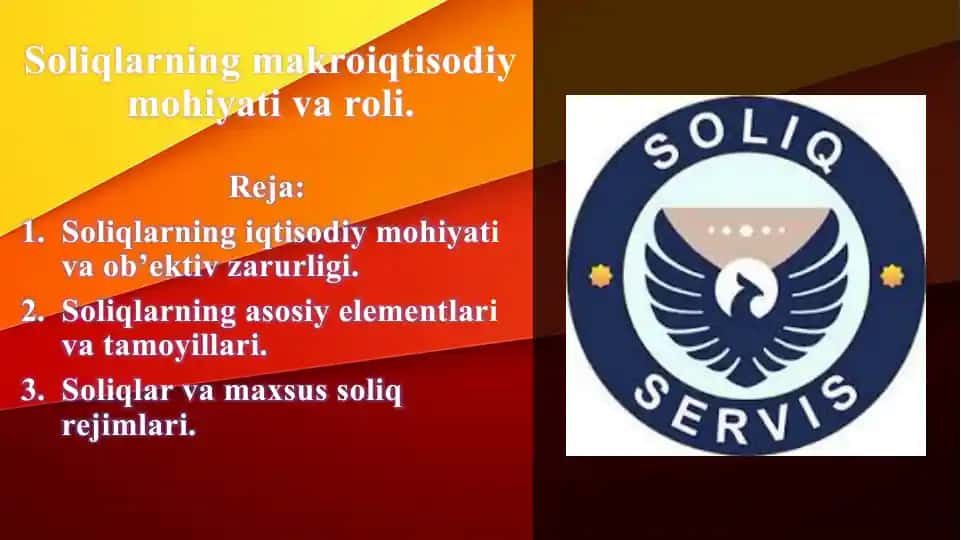 Soliqlarning iqtisodiy mohiyati