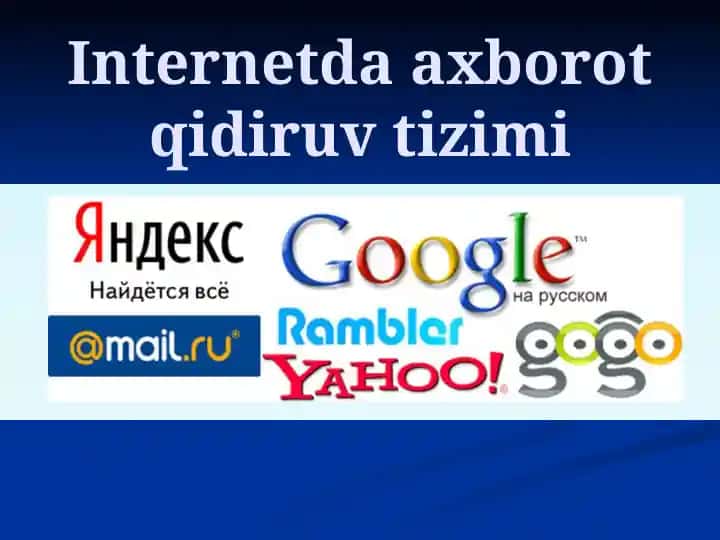 Internetda axborot qidiruv tizimi