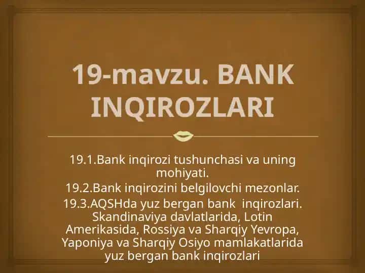Bank inqirozlari
