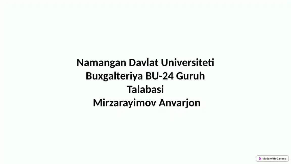 Axborot tizimlari