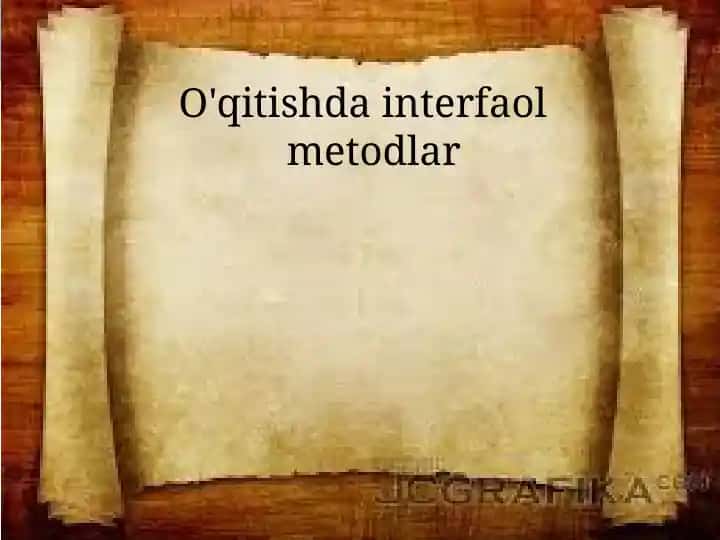 O'qitishda interfaol metodlar